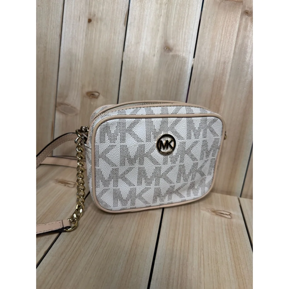 Women's Michael Kors Crossbody Bag Small White Beige